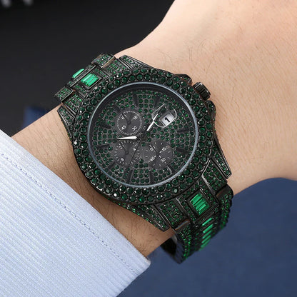 WATCH C'EST LA VIE GREEN (ICED) – TS JEWELS PREMIUM COLLECTION