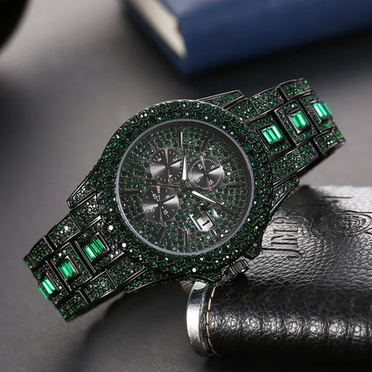 WATCH C'EST LA VIE GREEN (ICED) – TS JEWELS PREMIUM COLLECTION