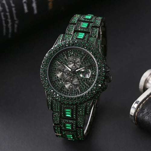 WATCH C'EST LA VIE GREEN (ICED) – TS JEWELS PREMIUM COLLECTION