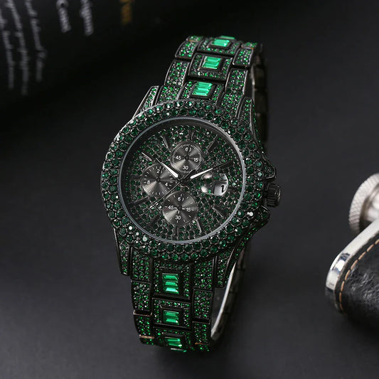 WATCH C'EST LA VIE GREEN (ICED) – TS JEWELS PREMIUM COLLECTION