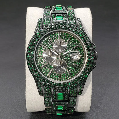WATCH C'EST LA VIE GREEN (ICED) – TS JEWELS PREMIUM COLLECTION